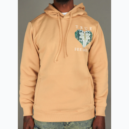 Men's True Feelings Fleece Hoodie in Beige