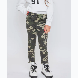 YMI Girl's Camo Print Twill Pull-On Skinny With Faux Drawstring Sizes 4 - 6X