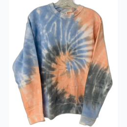 Adult Tie Dye Crewneck Sweatshirt - Coral Swirl