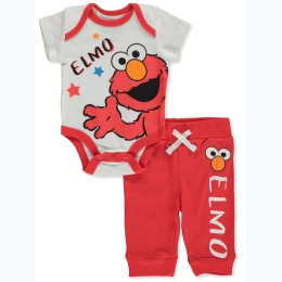 Unisex Newborn Seasame Street Elmo 2pc Jogger Set - One Size