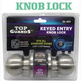 Keyed Entry Knob Lock - Stainless Steel