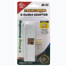 Outlet 3 Grounding Adapter UL Approved