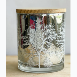 11 oz. Winter Scene Glimmer Jar - Christmas Eve