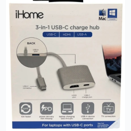 iHome USB C Hub with HDMI Port Colors May Vary