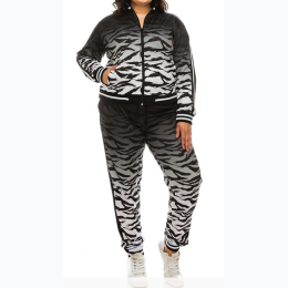 Plus Size Tiger Camo Track Suit - 2 Color Options