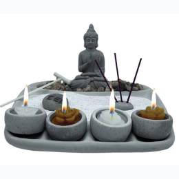 Tabletop Zen Meditation Rock and Sand Garden Kit