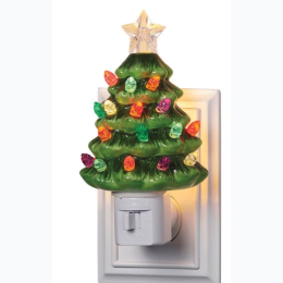 Ceramic Christmas Tree Nightlight - 2 Color Options