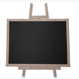 Wooden Chalkboard with Easel - Large 16"L x 22"H