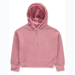 Girl's Star Ride 1/2 Zip Fleece Hoodie in Pink