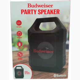 Budweiser Tailgate Bluetooth Party Speaker with LED Lights