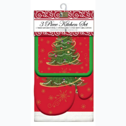 3 Piece Christmas Kitchen Set - Styles Will Vary