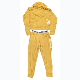 Women's Branded 2 Piece Hoodie Set in Yellow