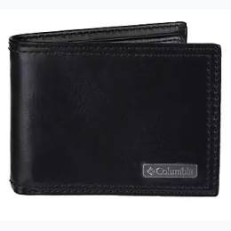 Men's Brand Name Traveler Wallet in Black