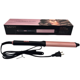 Savvy 1.25" Tempature Controlled Oval Wave Wand in Rose Gold