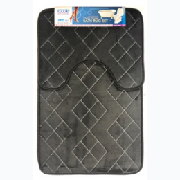 2Pc Embossed Bath Mat Set - 4 Color Options