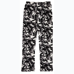 Boy's Plush Fleece Lounge Pants - Black Camo