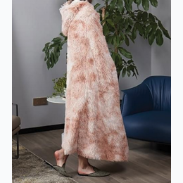 Hooded Sherpa Throw - Blush Tie Dye