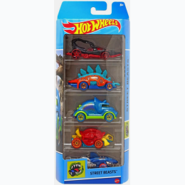 Hot Wheels Street Beasts Die Cast Car 5-Pack - Styles Vary