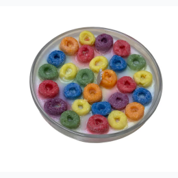 Novelty Single Wick Cereal Bowl Candle - Fruity