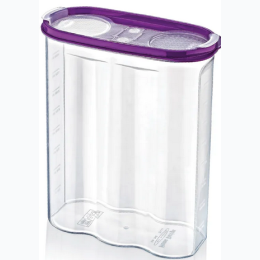 Plastic Food Storage 2.4Lt. - Lid Colors Will Vary