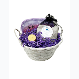 The Relaxing Bath Tea Gift Basket w/ Gel Eye Mask