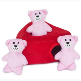 Zippy Paws Burrow Heart 'n Bears Interactive Plush Dog Toy