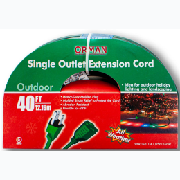 40′ Extension Cord - Outdoor