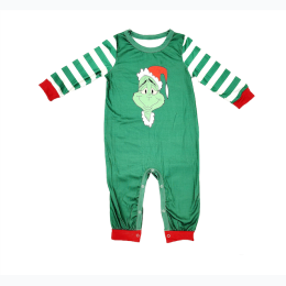 Unisex Baby Santa Grinch Coverall in Green