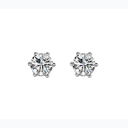 Sterling Silver & 5mm Cubic Zirconia Super Sparkle Stud Earrings