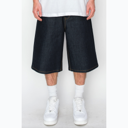 Men's Baggy Fit Raw Denim Shorts