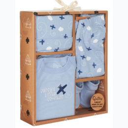 4-Piece Baby Box Set - Daddy's Little Co-Pilot - 0 - 6 Month