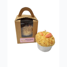 Artisan 8 oz Soy Muffin Candle - Peach Cobbler