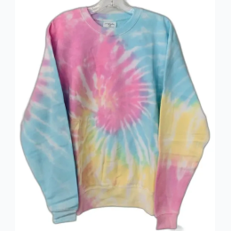 Adult Tie Dye Crewneck Sweatshirt - Blue Swirl