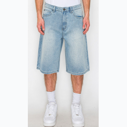 Men's Baggy Fit Denim Shorts in Light Wash