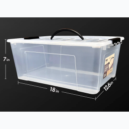 Plastic Storage Show-Off with Locks & Holder 20Lt