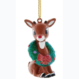 Rudolph With Wreath Ornament