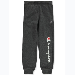 Boy's Champion Vertical Script Logo Jogger Pants in Charcoal