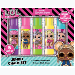 LOL Surprise 5 Piece Jumbo Chalk Sticks with Holders