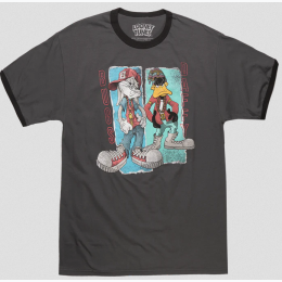 Men's Bugs & Daffy Looney Tunes T-Shirt In Charcoal Grey