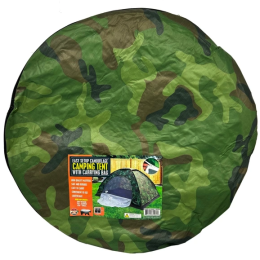 1-2 Person Green Camouflage Camping Tent with Carry Bag