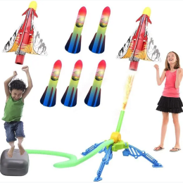 Toy Rocket Launcher – 5 LED Foam Rockets +1 Airplane