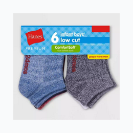 Baby Boy Low Cut Socks - 6 Pack - 12 - 24 Months