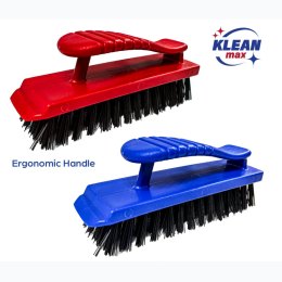 Heavy Duty Scrub Brush with Handle - Colors Vary