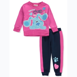 Infant Girl Blues Clues Graphic 2pc Jogger Set in Navy & Pink