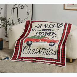 All Roads Lead Home at Christmas Throw