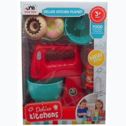 Kitchen Classic Mixer Appliance with Accessories and Two Donuts Pretend Playset