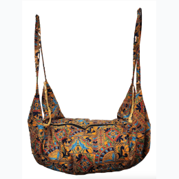 Lightweight Multicolor Paisley Print Hobo Style Tote Bag - 14"x22"