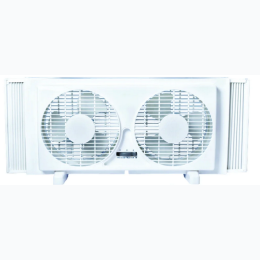 9” Twin Window Fan in white