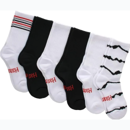 Women’s ‘Hanes’ Crew Socks 6 Pack